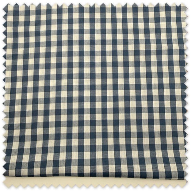 Retal 0,80 m Tela Algodón Cuadros Vichy Azul Jeans 0,9 cm | Tela vichy patchwork