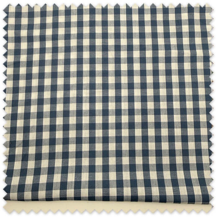 Retal 0,80 m Tela Algodón Cuadros Vichy Azul Jeans 0,9 cm | Tela vichy patchwork