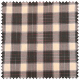 tela de cuadros escoceses verde botella con raya roja para faldas, chaquetas y decoración