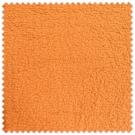 Tela borreguito mostaza suave y cálida para costura