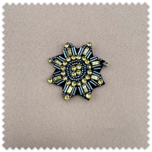 Parche decorativo estrella strass para ropa. Parche estrella dorada para customizar