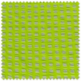 tela cuadro grande vichy amarillo flúor seersucker