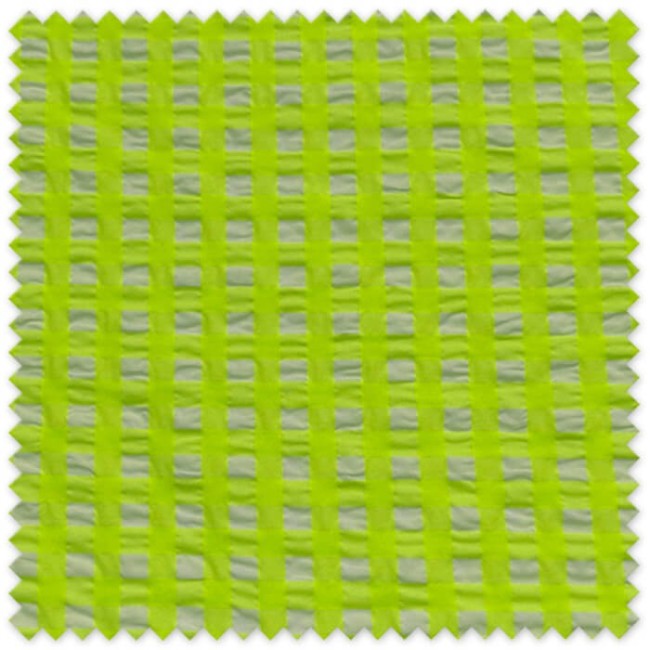 tela cuadro grande vichy amarillo flúor seersucker