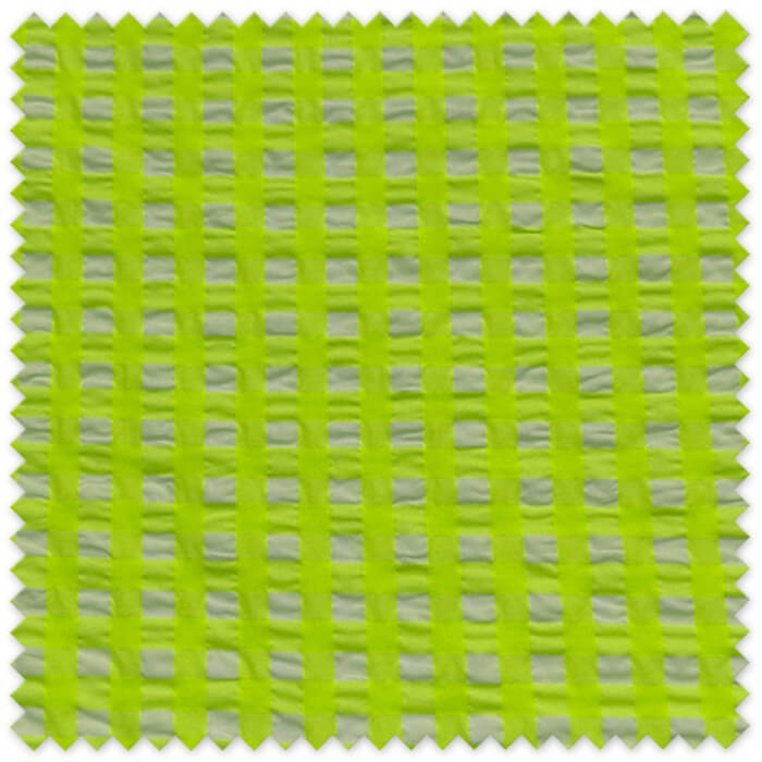 tela cuadro grande vichy amarillo flúor seersucker