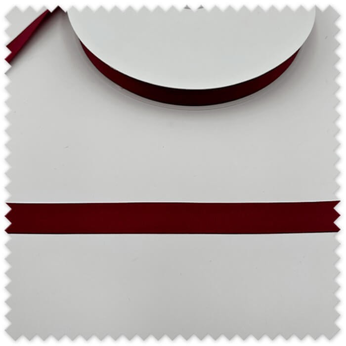 Cinta grosgrain granate en rollo de 91 metros para costura, manualidades y decoración