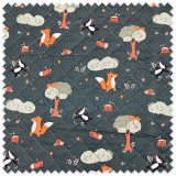 Tela Acolchada Doble Cara Animales | Tejido Reversible Infantil