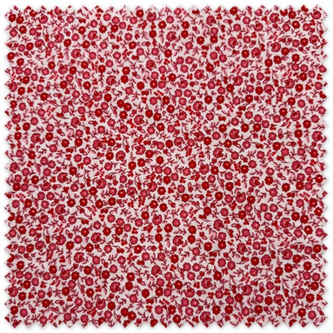 Popelín Mini Flor Rojo al mejor precio