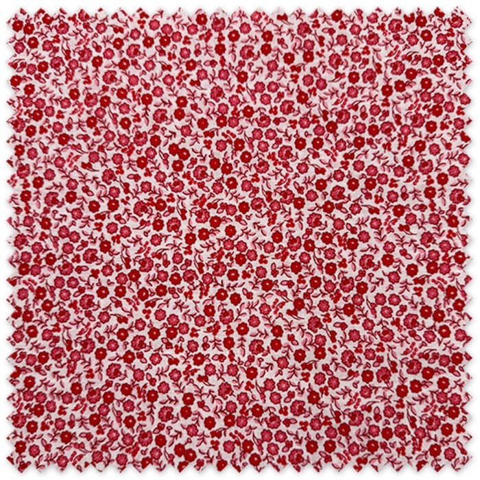 Popelín Mini Flor Rojo al mejor precio