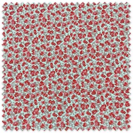Tela Popelín Flores Liberty Rojo