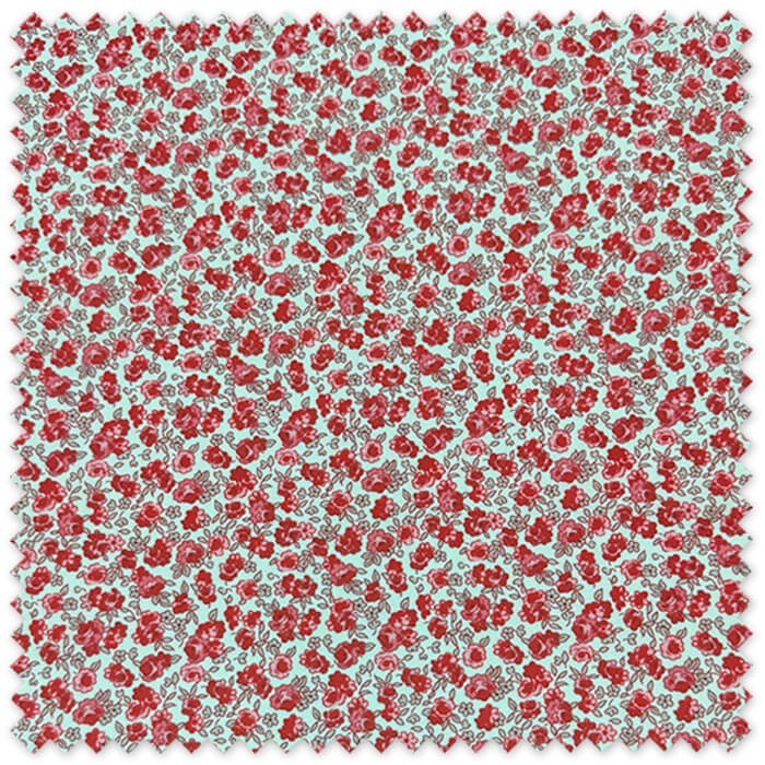 Tela Popelín Flores Liberty Rojo