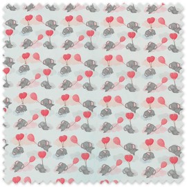 Popelín Elefantes y Globos al mejor precio por metros