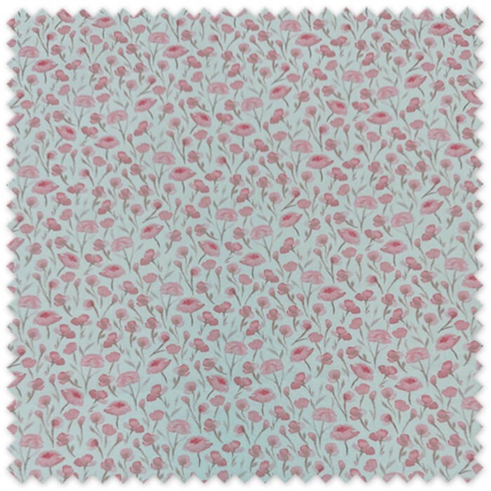 Comprar telas de Popelín Flores Acuarela Rosa