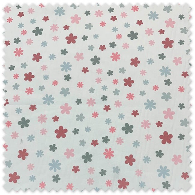 Comprar telas de Popelín Margaritas Rosa y Gris
