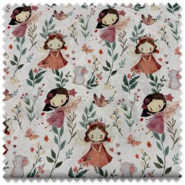 Comprar retales de telas flores infantiles