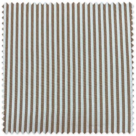 Tela de loneta tejida rayas camel ancho 2,80 m para tapicería y decoración natural