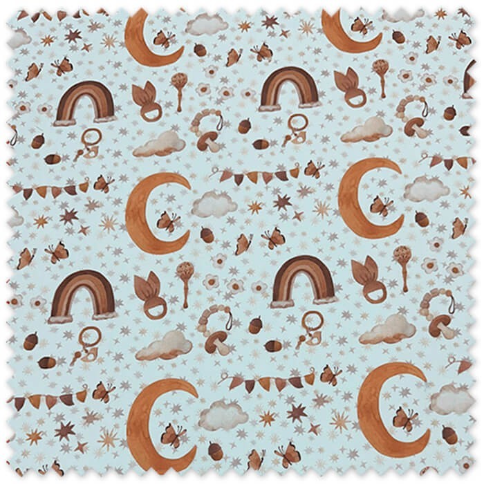 Popelín Lunas, Arcoíris Tonos Tierra (Grande) al mejor precio de almacén