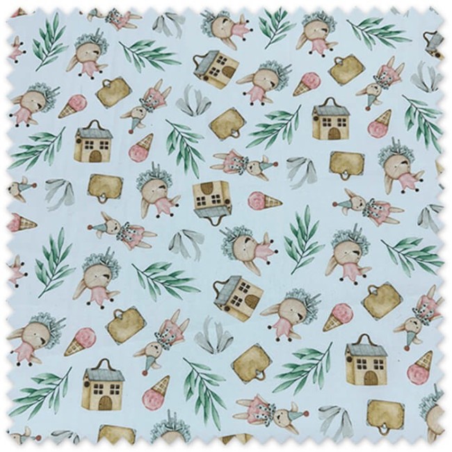 Comprar telas de Popelín Ositos y Casitas (Grande)