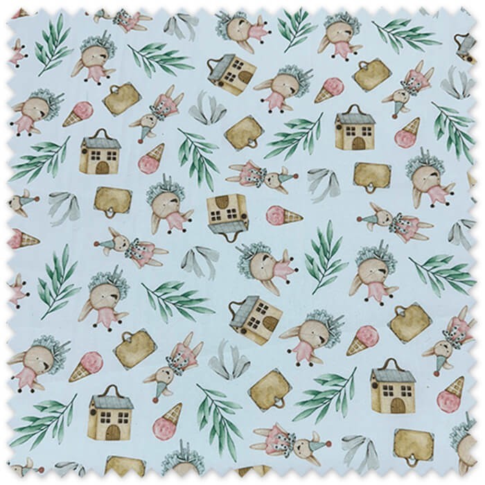 Comprar telas de Popelín Ositos y Casitas (Grande)