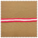 Tira Algodón Trenzada Flúor Rosa y Crudo | Cinta Decorativa