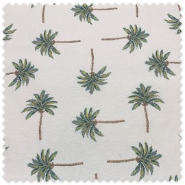 Loneta Resinada Palmeras Impermeable | Tela Antimanchas Exterior