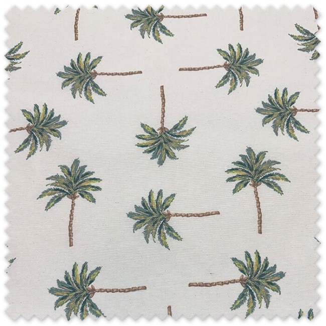 Loneta Resinada Palmeras Impermeable | Tela Antimanchas Exterior
