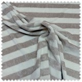 Tela rizo bambú rayas topo beige ecológica absorbente