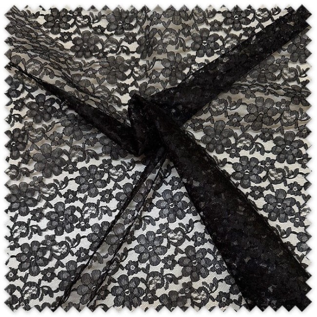 Tela Encaje Negro Económico | Encaje Barato por Metros