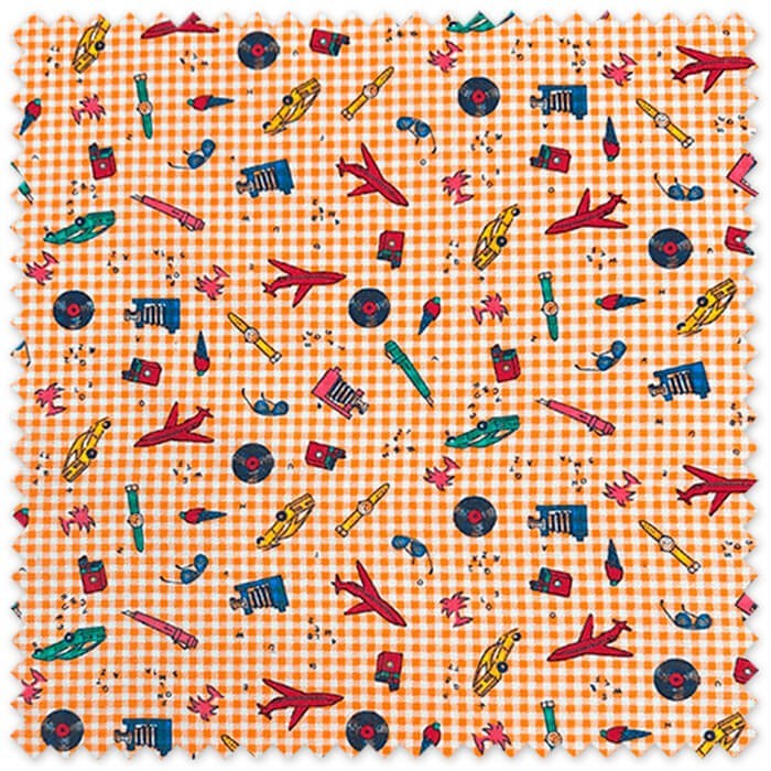 tela popelin vichy naranja fluor coches aviones
tela infantil coches aviones algodon oferta