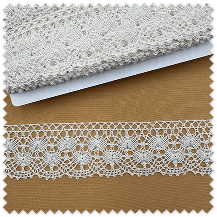 Puntilla Bolillo Ancha Algodón Blanco | Encaje Ancho por Metros