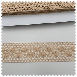 entredos bolillo ancho tostado algodon
encaje ancho tostado costura natural