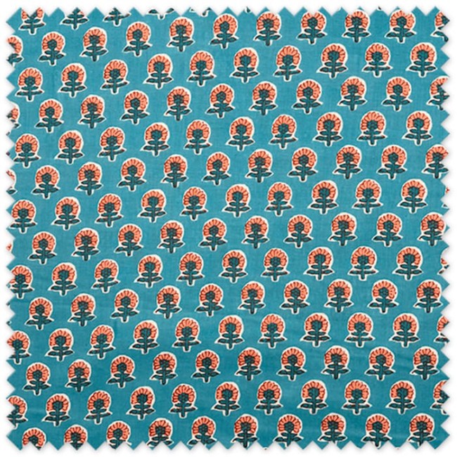 tela indiana algodón azul floral
tejido algodón estampado flores elegante