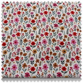 tela algodon estampado floral tonos calidos
retal algodon 100 flores elegante costura