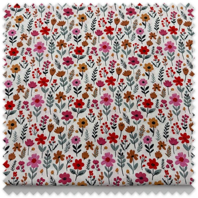 tela algodon estampado floral tonos calidos
retal algodon 100 flores elegante costura