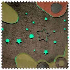 Telas de coralina se ilumina en la oscuridad