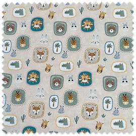 comprar telas de punto camiseta diseño animales infantiles