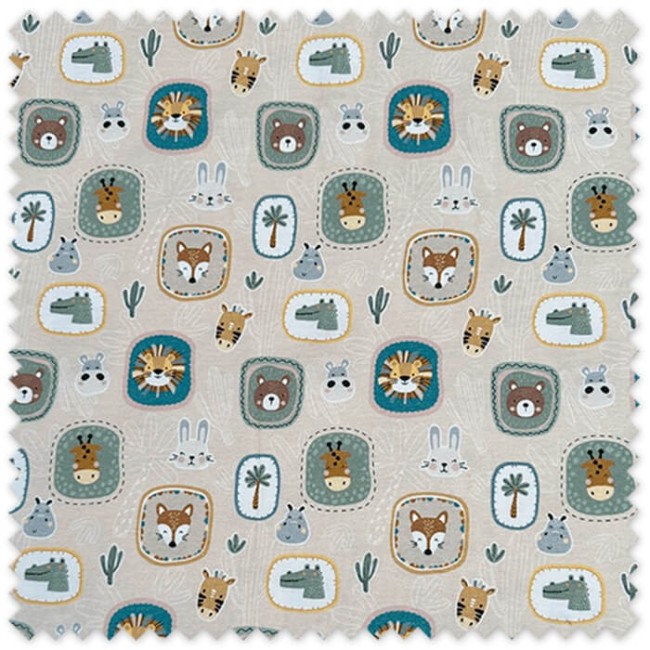 comprar telas de punto camiseta diseño animales infantiles