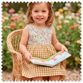 Idea Combinado Telas Flores Azul Jeans y Vichy Amarillo | Comprar Telas Online