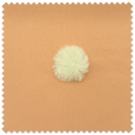 Pompón plano color mantequilla para manualidades y costura