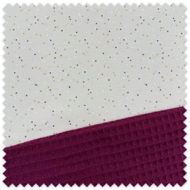 Idea Combinado Puntos y Waffle Buganvilla | Telas Algodón Bebé