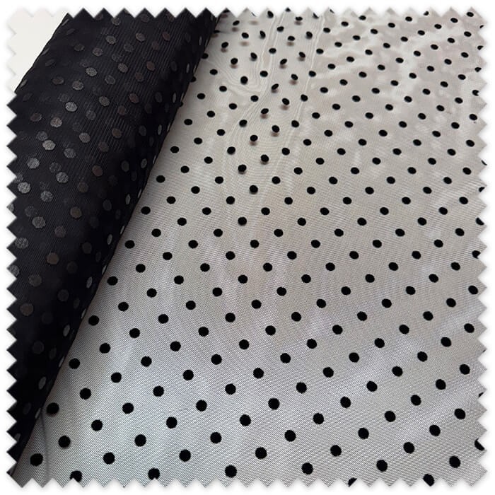 tela tul para vestidos de fiesta
tul flocado para costura y eventos