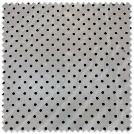 Tul flocado negro topos medianos | Tela tul elegante por metros