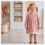 Idea Combinado Doble Gasa y Vichy Tonos Rosa | Telas Bebé Algodón