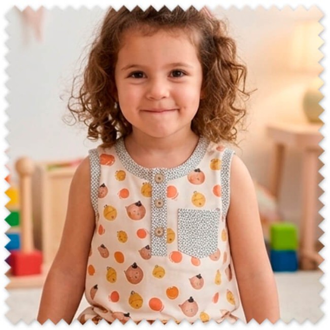 Idea Combinado Gatos y Confeti | Telas Infantiles Algodón