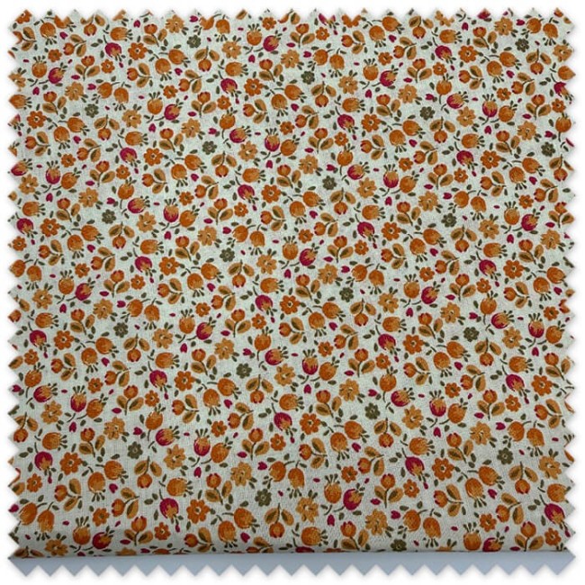 tela flores fondo beige mantequilla online
algodon flores naranja patchwork ropa