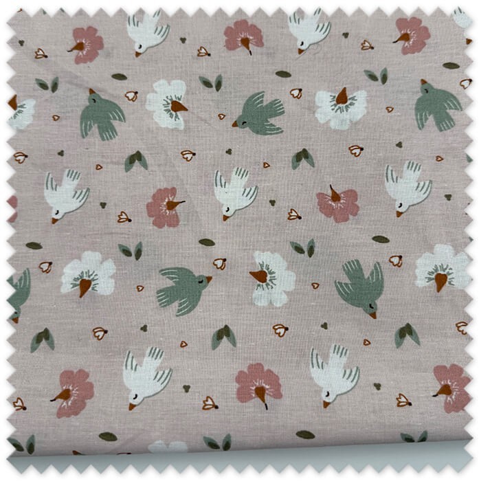 tela algodon estampado marino floral
retal tela verano gaviotas flores online