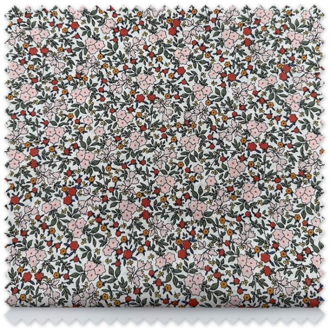 tela algodon estampado floral tonos calidos
retal algodon 100 flores elegante costura