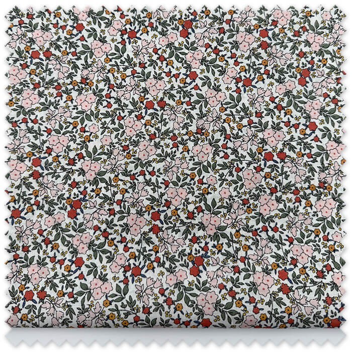 tela algodon estampado floral tonos calidos
retal algodon 100 flores elegante costura