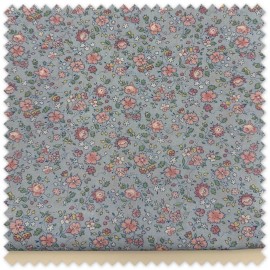 tela floral rosa azul algodon popelin
retal tela flores elegante costura
