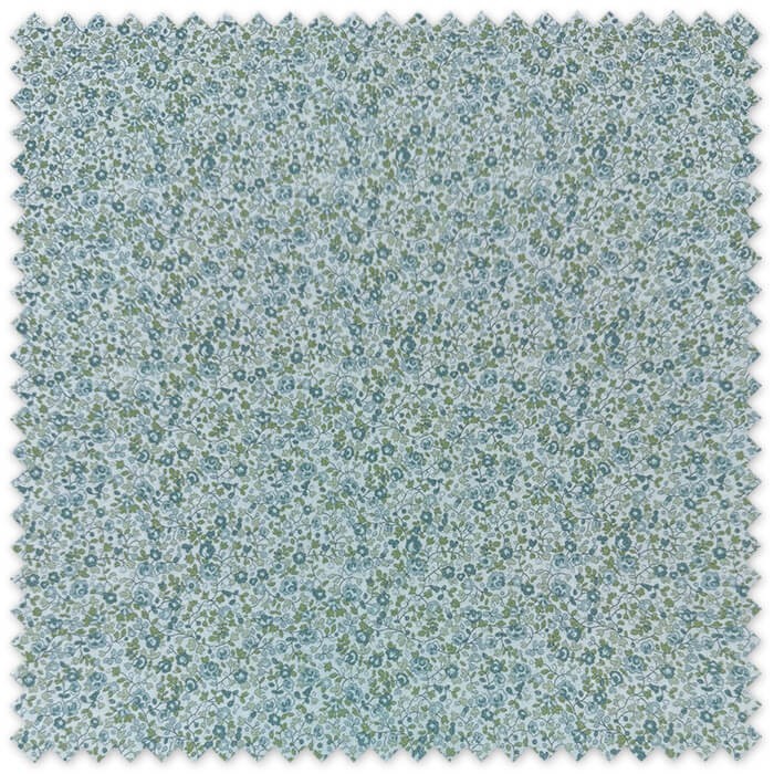 telas combinadas mini flores azul patchwork
algodon floral tonos azules costura
