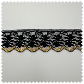 Comprar encaje negro con lurex al mejor precio